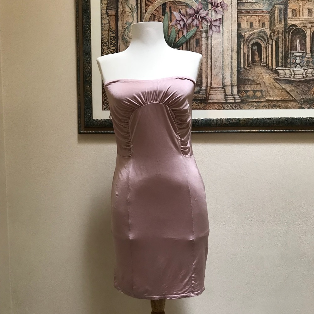 Intimately Free People Strapless Mini Dress Size M Mauve Slip